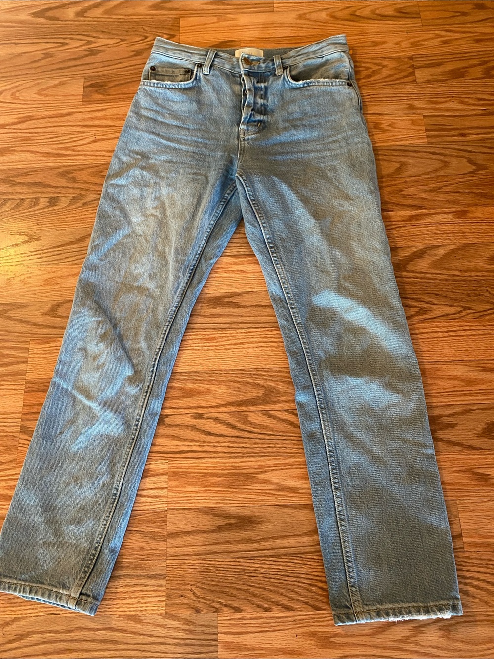 Rails The Melrose Straight Leg Button-Fly Jeans in Light Blue-24 Classic Slim